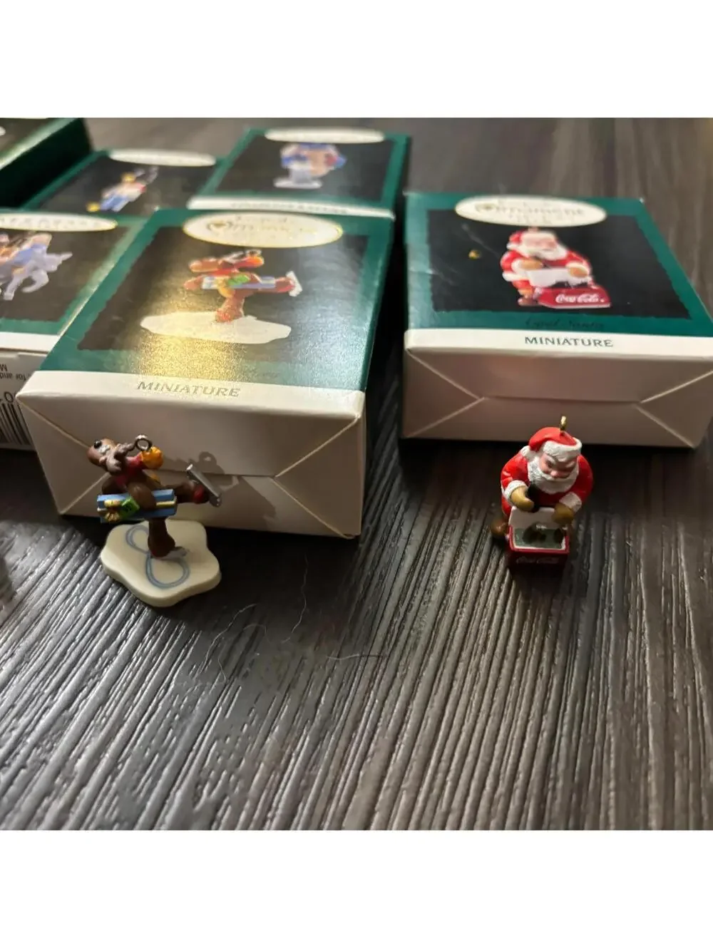 Vintage 90's Hallmark Collectors Mini Ornaments Lot of 20 Santa Cottage Reindeer